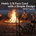 thumbnail image 2 of Firewood Log Rack with Cover - Indoor or Outdoor Wood Storage - - Capacity, 2 of 11