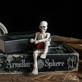 thumbnail image 3 of Konghyp Skeleton Character Reading A Book Ornament, Unique Resin Crafts, Halloween Home Decoration, Desk Desk Decor, Collectible Figurine, Artistic Gift, 3 of 6
