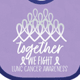 thumbnail image 4 of Inktastic Together, We Fight Lung Cancer Awareness Boys or Girls Baby Bib, 4 of 4