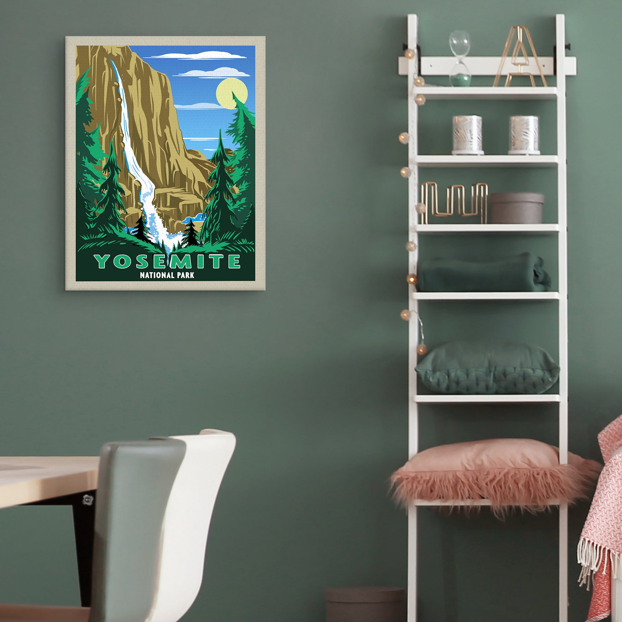 Yosemite National Park by Old Red Truck Canvas Art