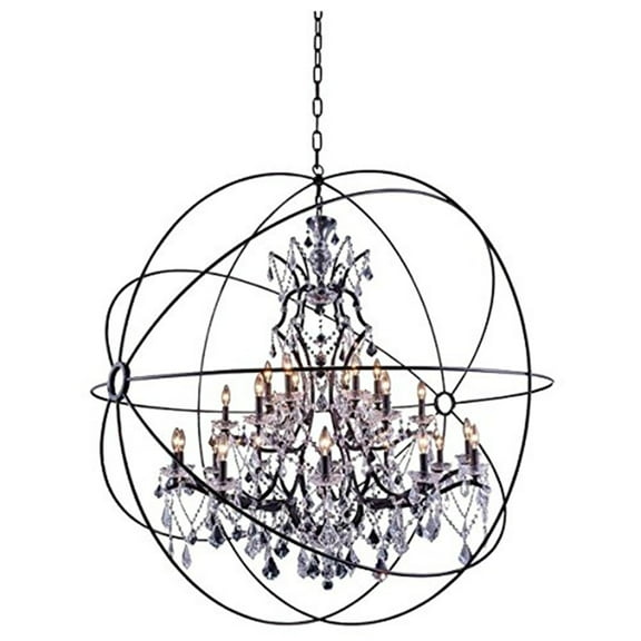 Geneva 25 light Dark Bronze Chandelier Clear Royal Cut crystal