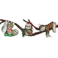 thumbnail image 2 of Medley, Elizabeth 24x11 Gold Ornate Wood Framed with Double Matting Museum Art Print Titled - Christmas Sloths, 2 of 4