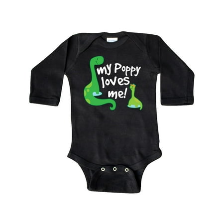 

Inktastic My Poppy Grandpa Loves Me Gift Baby Boy Long Sleeve Bodysuit