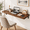 Walnut-48" x 16", variant on Floating Wall Desk 60" X 16" - 500 Lbs Heavy Duty Solid Pine