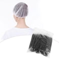 thumbnail image 2 of 100 unids/bolsa gorros de baño antipolvo no tejidos accesorios gorros de ducha desechables para el cabello Negro 18cm 17 pulgadas jinwen Sombreros anti polvo, 2 of 7