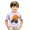 thumbnail image 3 of WERYOUNG Toddler Kids Halloween Shirt Boys Skeleton Pumpkin Print Short Sleeve Crewneck T Shirt Loose Fit Fashionable Tees Comfortable Top 2-3 Years, 3 of 3