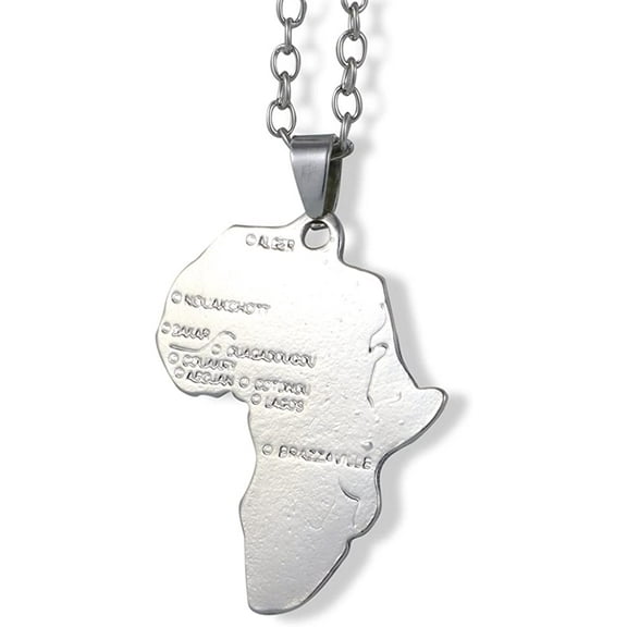 Emerald Park Jewelry Africa Continent Charm Chain Necklace