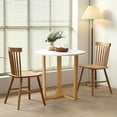 thumbnail image 2 of KithKasa 31.5" Round Dining Table for Dining Room,White MDF Top,Wooden Legged,2 to 4 Persons, 2 of 8