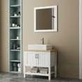thumbnail image 4 of Demi Bonn 32" Bathroom Vanities Cabinet with Sink, Doors, Open Shelf and Mirror, Single Bathroom Vanity Cabinet, Faucets and Drains Not Included, White, 4 of 6