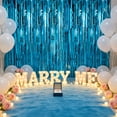 thumbnail image 5 of LQQBOX 3 Pack 3.28 x 6.56 FT Blue Foil Fringe Curtains Party Decorations, Tinsel Curtain Backdrop for Parties, Door Streamers, Glitter Streamer Fringe Backdrop for Birthday Decoration, 5 of 7