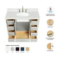 thumbnail image 3 of Ariel Cambridge 42 Inch Single Oval Sink Bathroom Vanity With Carrara White Quartz Countertop 1.5 Edge In Grey, 3 of 10