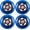 Deep Sea Blue, variant on Rollerex VXT500 Inline Skate Wheels – 4-Pack (Optional Bearings, Spacers and Washers) - Durable Replacement Roller Blade Wheels for Indoor & Outdoor Skating (80mm, Rocket Red)