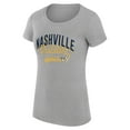 thumbnail image 2 of Women's G-III 4Her by Carl Banks Gray Nashville Predators Super-Slim Fit Lightweight Filigree Logo T-Shirt, 2 of 3