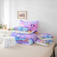thumbnail image 6 of jejeloiu Cute Mermaid 7-Piece Twin Bedding Sets,Watercolor Letter M Bedding Comforter Set For Kids Girls Reversible, 6 of 8