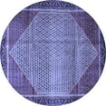 thumbnail image 1 of Ahgly Company Machine Washable Indoor Round Persian Blue Traditional Area Rugs, 7' Round, 1 of 4