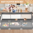thumbnail image 7 of Babyeap Large Baby Playpen with Mat,71"x50"Playpen for Babies and Toddlers,Baby Play Yard Baby Fence Play Area Indoor Outdoor,Dark Gray, 7 of 7