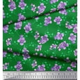 thumbnail image 2 of Soimoi Rayon Fabric Leaves & Flower Floral Printed Fabric 1 Yard 42 Inch Wide, 2 of 3