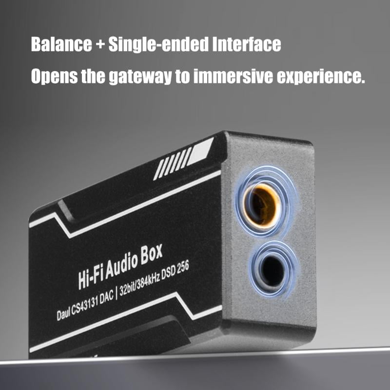 lanema USB C to 3.5mm 4.4mm Headphone Amplifier HiFi Earphone Sound Amplifier 32bit 384kHz CS43131 Sound Adapter Dongle Box