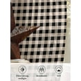 thumbnail image 6 of Country Star Sheer Curtains 63 inches Long, Farmhouse Texas Star Vintage Black Plaid Light Filtering Sheer Window Curtains Rod Pocket Voile Drapes for Bedroom Living Room, 52"W x 63"L 2 Panels, 6 of 7