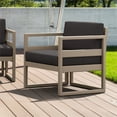 thumbnail image 2 of Pemberly Row Patio Club Chair Taupe with Acrylic Fabric Charcoal Cushions, 2 of 8
