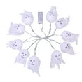thumbnail image 2 of Xihbxyly Guirnalda de Luces Led para Halloween, 10 Faroles de Calavera, Brillo Led Suave, Funciona con Pilas, Diseño Impermeable, Decoración para Interiores y Exteriores, Fiestas Navideñas, 2,5 M de, 2 of 7