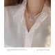 thumbnail image 3 of Collar Saturno Perlas Artificiales Diamantes Planeta Luz Lujo High Feeling Collarbone Cadena, 3 of 4