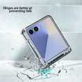thumbnail image 7 of Allytechgroup Case for For Samsung Galaxy Z Flip 7 FE/ 6, Shockproof Rigid Plastic Flip Cover with Card Slot, Built-in Kickstand Anti-Scratch & Drop Protection Foldable Phone Accessory, Clear, 7 of 7