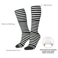thumbnail image 4 of Naloa Black And White Stripes Thigh High Socks Extra Long Stretchy Sock Women Over Knee High Opaque Stocking Daily Wear, 4 of 6