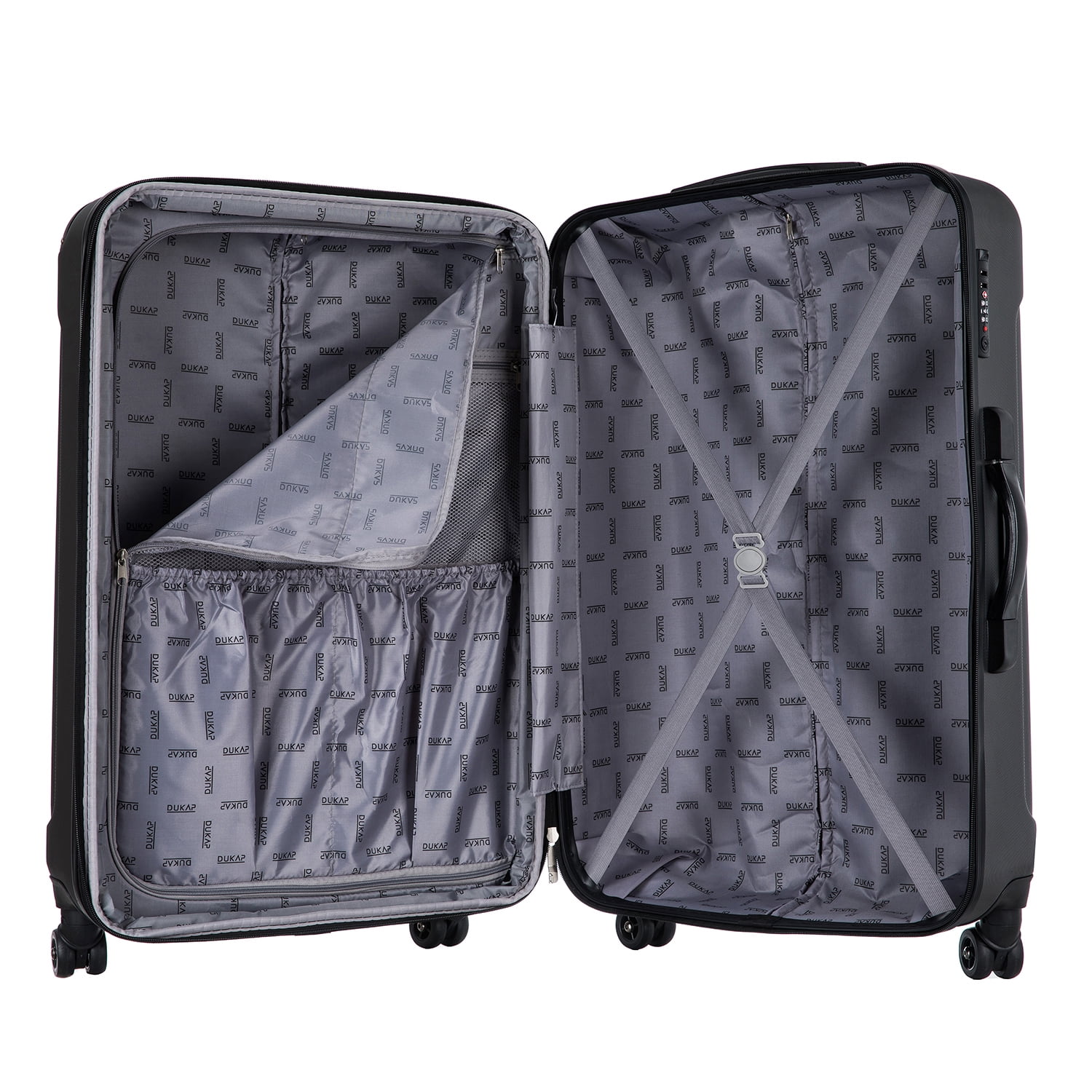Dukap Intely Smart 3pc Hardside Checked Luggage Set With