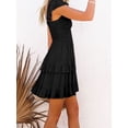 thumbnail image 3 of Womens Ruffle Dresses Elastic Empire Waist A-line Layered Swing Flowy Mini Dress, 3 of 4