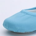 thumbnail image 6 of ZACPNCV Ballet Shoes for Toddler Girls Cute Bow Canvas Dance Slippers Soft Stretch Split Sole No-Tie Yoga Gymnastics Shoes Blue, 6 of 9