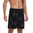 thumbnail image 2 of Gaeub Dinosaur Printed Men's Short Pajama Pants, Lightweight Lounge & Sleep Bottoms Keep You Cool - X-Large, 2 of 9