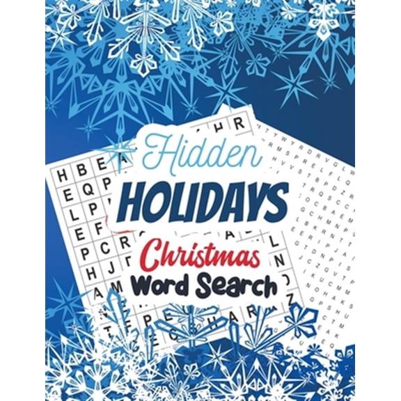 Pre-Owned Hidden Holidays - Christmas Word Search: Large Print Christmas Word Search Puzzle, Exercise Your Brain Activity Book, Christmas Word Search Book With Funny Quotes For Christmas, Christmas Gift (Paperb
