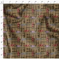 thumbnail image 4 of Soimoi Brown Rayon Fabric Geometric & Rose Floral Print Fabric by Yard 56 Inch Wide, 4 of 5