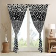thumbnail image 3 of Leopard Print Curtains,Rustic Cheetah Zebra Skin Patchwork Curtains & Drapes,Glitter Sequins Romantic Blackout Curtains For Living Room,Silver Chic Window Curtains 52''Wx84''L, 3 of 6