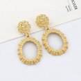 thumbnail image 3 of Women Round Circle Dangle Earring Flower oval dangle Girl Flower Exaggerated Oval Ear Drop Earring Jewelries, 3 of 5