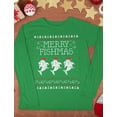 thumbnail image 3 of Tstars Merry Fishmas T-shirt Men Fishing Ugly Christmas Style Long Sleeve XX-Large Green, 3 of 5
