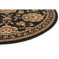 thumbnail image 5 of Sensation Traditional 5' Round Black and Gold Polypropylene Indoor Area Rug, 5 of 7