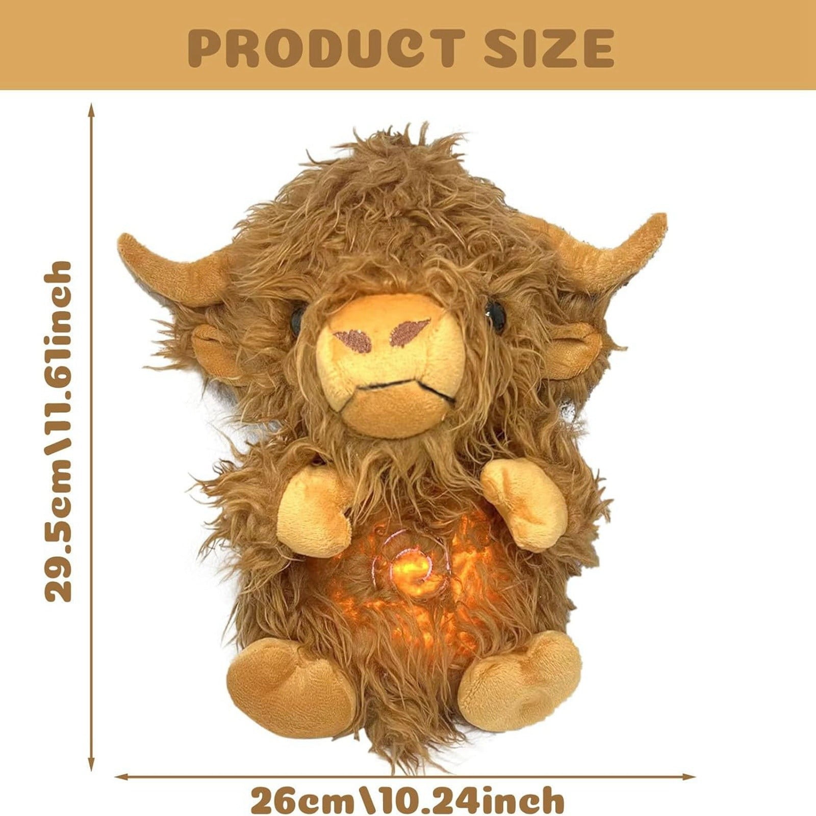 Weighted Highland Cow Plush Toys, Giant Highland Cow Gift Plush Toy,Adorable Stuffed Animal for Kids and Adults Highland Cattle Plushie Decor