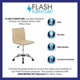 thumbnail image 4 of Flash Furniture Low Back Designer Armless Tan Ribbed Swivel Task Office Chair, 4 of 15