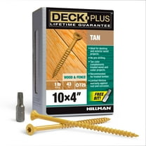 Deck Plus 1lbs No.10 x 4 in. Star Flat Head Exterior Deck Screws, Tan