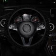 thumbnail image 2 of Funda de volante de coche de felpa corta de invierno de terciopelo pequeño sin anillo interior banda elástica cubierta de manija, 2 of 6