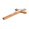 thumbnail image 2 of 8 in Wall Hanging Wood Crucifix - Wooden Latin Cross with White Corpus, 2 of 3