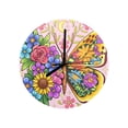 thumbnail image 5 of Wall Clock Artwork - Floral Butterfly - Personalized Wall Clock 11.6", 5 of 5
