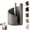 Gray, variant on Mountain Paper Towel Holder Countertop with Wood Round Base and Iron Holder, Wood Paper Towel Holders Countertop, Easy One-Handed Operation for Kitchen Bathroom, White