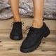 thumbnail image 4 of Xucatan Women's British Style Leather Loafers, Fashion Lace-Up Low Top Shoes with Mid Heel, Comfortable Casual & Dressy Oxfords for Women Gift, 4 of 7
