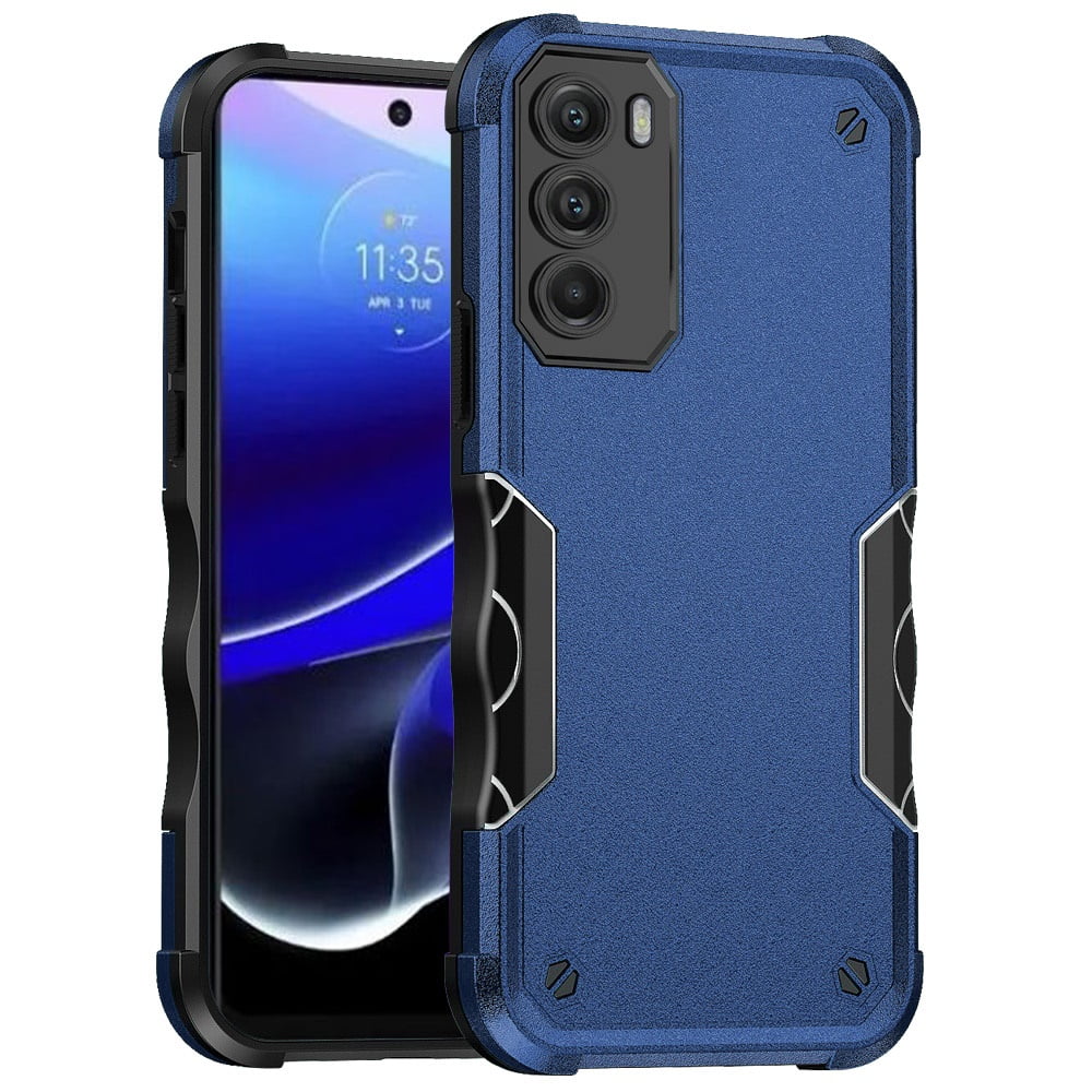  Samsung Galaxy A23 5G Case with HD Screen Protector -  Shock-Absorption TPU Bumper, Soft Rubber, Navy Brushed Design : Cell Phones  & Accessories