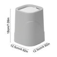 thumbnail image 4 of Small Trash Can with Lid, Mini Trash Can for Bathroom, Office and Bedroom, Small Bathroom Garbage Can with Swing Top, Compact Waste Basket for Desk, Dorm & Home, Gray - Xuniizn, 4 of 7