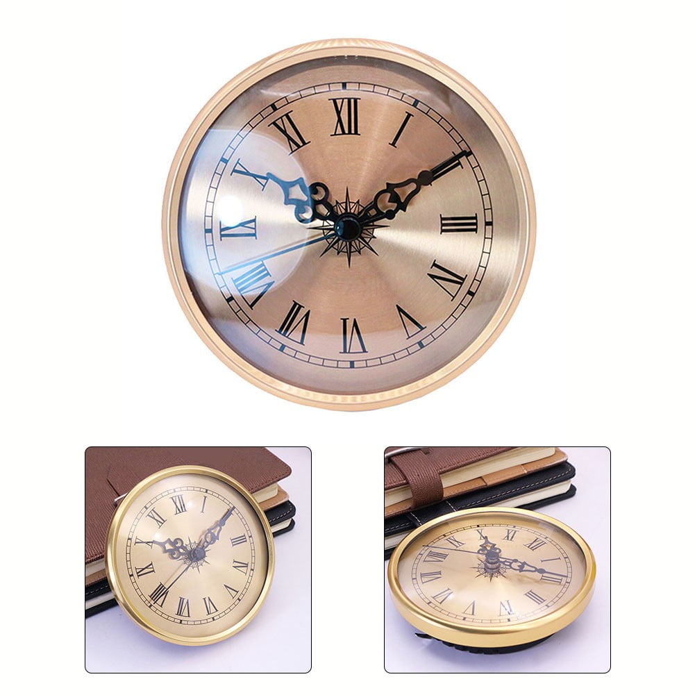 Girlsshop Diy 108Mm Quartz Clock Insert Movement Arabic Numeral Replacement Part Gold Mute