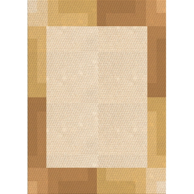 Ahgly Company Tapis Rectangulaire Lavable en Machine Intérieur Transitionnel Kaki Or, 6 Pieds x 9 Pieds